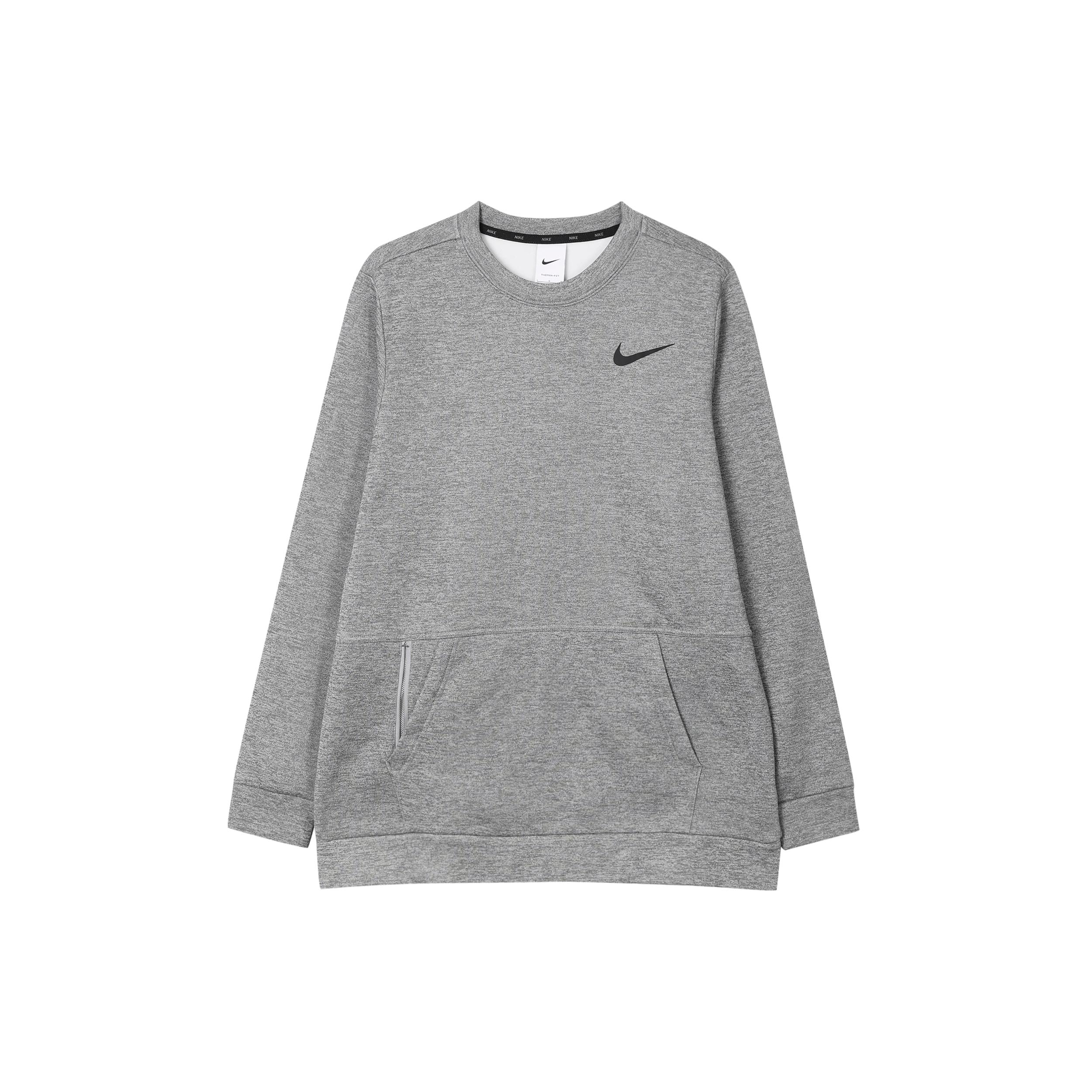 Мужские серые свитшоты Nike с круглым вырезом, умеренный стандартный крой CU7272-063 M