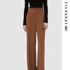 ELLASSAY Women's Autumn/Winter High-Waist Straight-Leg Casual Trousers