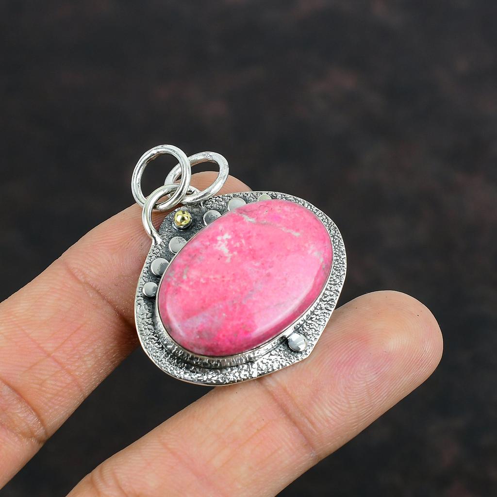 Pendentif en thulite, pendentif en argent sterling 925, pendentif avec pierre de naissance, superbe pendentif en pierre précieuse, bijoux ethniques en argent, pendentif fait main, cadeaux pour maman