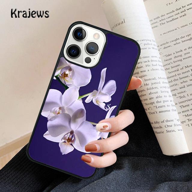 Orchid Flowers Colorful Soft Phone Case For iPhone 17 Air 16 15 14 Max Plus 11 12 13 Pro Max Phone Cover Fundas