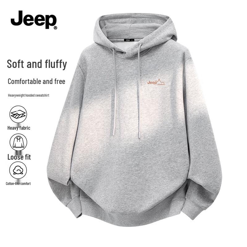 JEEP Men's Loose Fit Heavyweight Hoodie