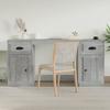 VidaXL Desk with Cabinet Sonoma Grey Engineered Wood 3185333