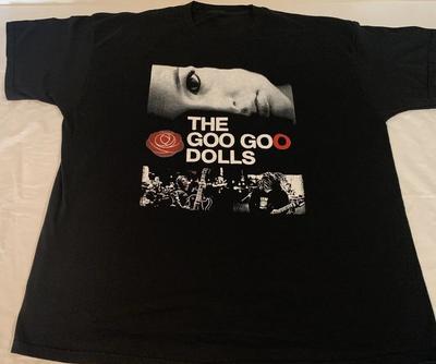 T-shirt Coton Noir KN526 Unisexe pour le Groupe The Goo Goo Dolls - Tournée Étendue