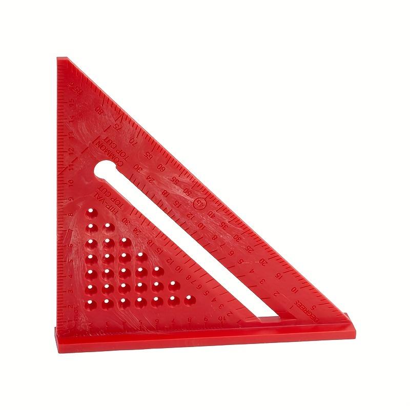 1pc Woodworking Triangle Ruler with Leaning Angle Positioning Measurement, Multifunctional 90 Degree Right Angle Ruler, Scribing Ruler Triangle Plate