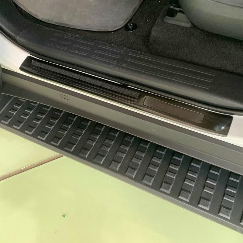 Stainless Steel Car Door Sill Scuff Plate Guard Protector Cover Trim For Toyota Land Cruiser 250 LC250 2024 Accessories 4pcs