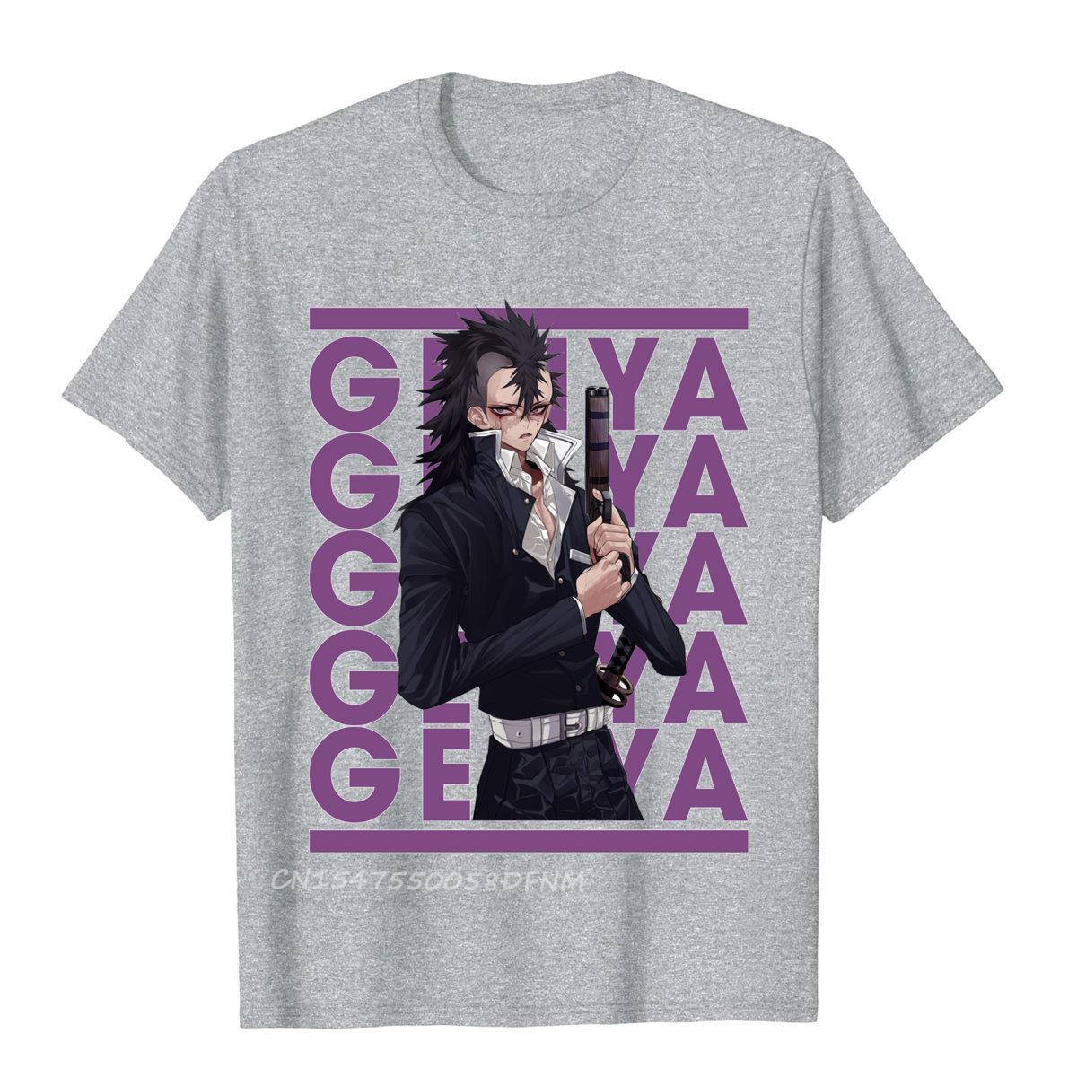 

Popular Man T Shirt Retro Name Genya Demon Slayer Leisure Tops T Shirt Premium Cotton Preppy Style 4XL