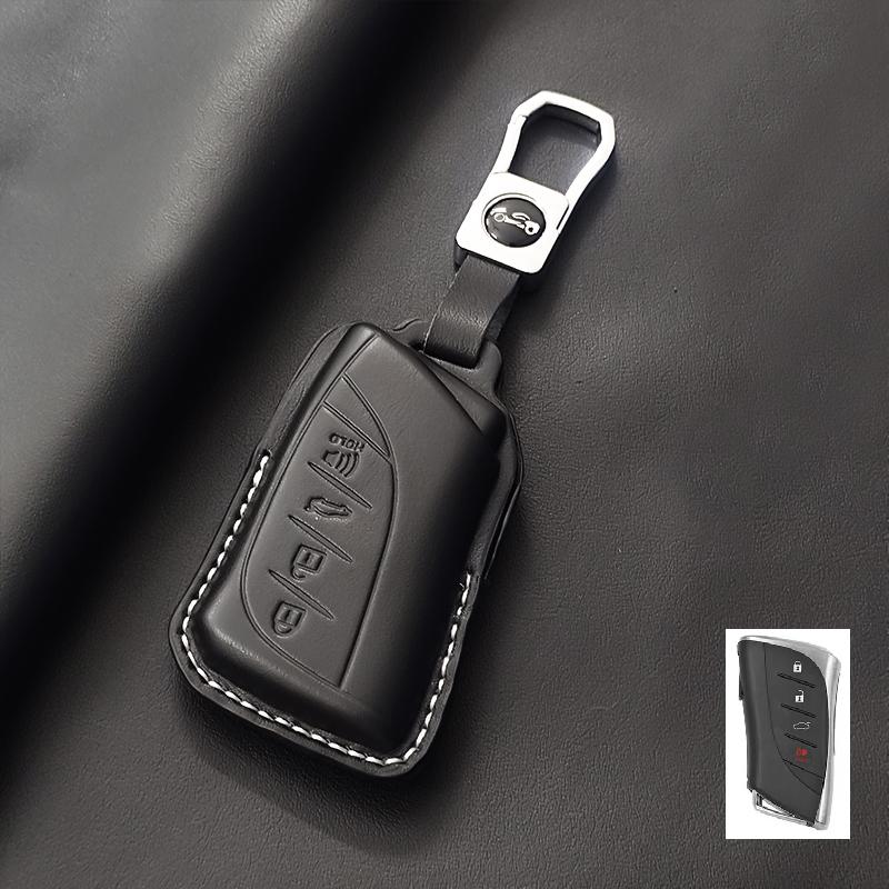 Genuine Leather Car Smart Key Case Cover Fob for Lexus NX ES UX US RC LX GX IS RX 200 250h 350h LS 450h 260h 300h UX200 Keychain