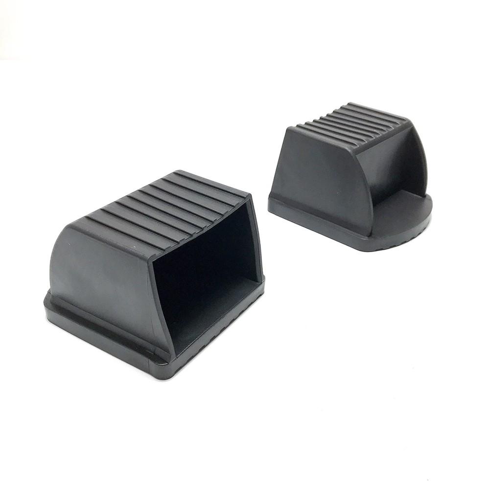 Rubber Covers for Gym Equipment Ends Pack of 2 Rectangle Shape Fits 70x50mm