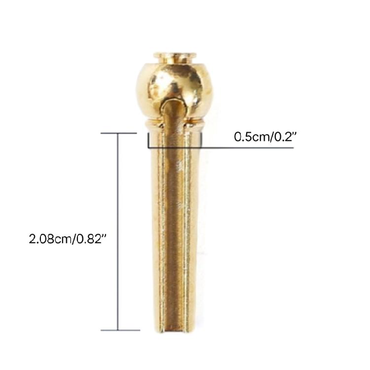Pack of 6 Guitar Bridge Pins Brass Endpin for Acoustic Guitar 6 Strings Nail