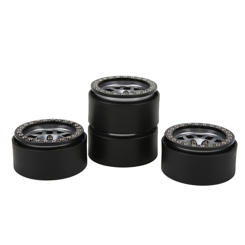 4pcsCelsiusset 1.9in Aluminum Alloy Beadlock Wheel Rims for   SCX10 90046 RC Crawler Car Parts