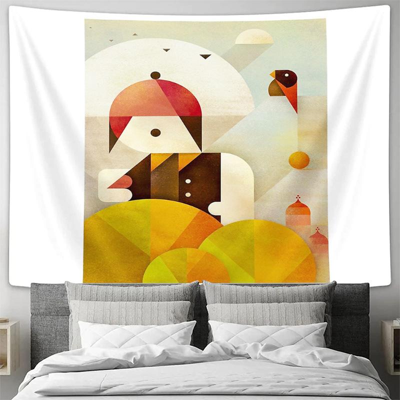 Boho Wandteppich Wandbehang Ästhetische Raumdekoration Hippie Wandkunst Naturlandschaft Heimtextilien Schlafzimmer Dekoration Wohnzimmer Wandabdeckung