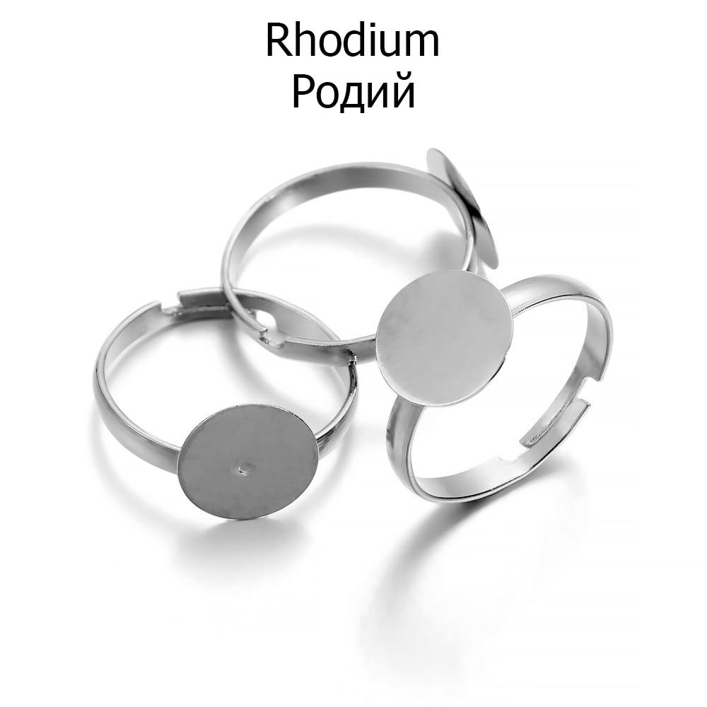 

20 шт. 10 мм металлическое покрытие, плоские пустые кольца, базовая установка из цинкового сплава, регулируемая для изготовления колец своими руками, аксессуары для изготовления ювелирных изделий