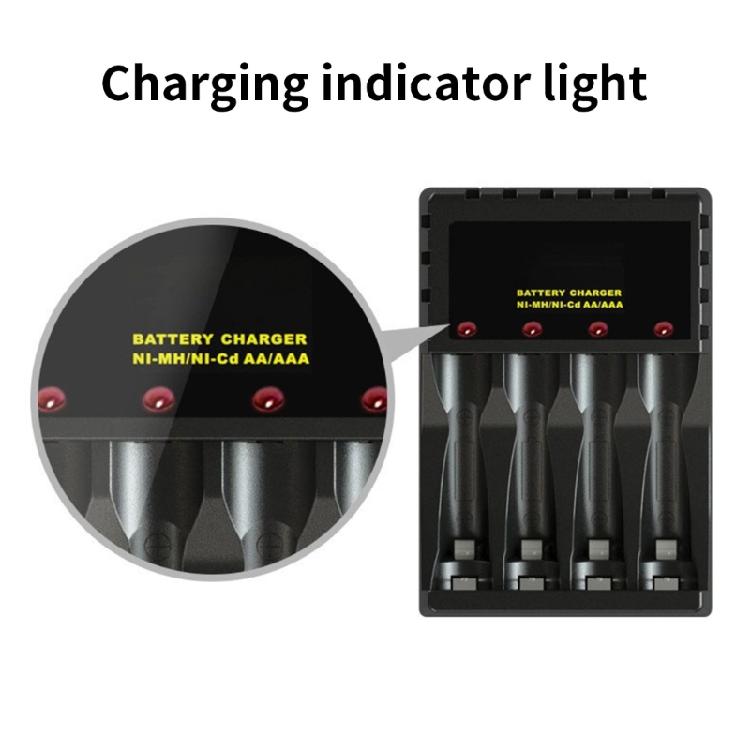 Compactly AA 3A Battery Charger Charging Hubs With USB Port And Individual Slot Charging Capability Auto Stop Function