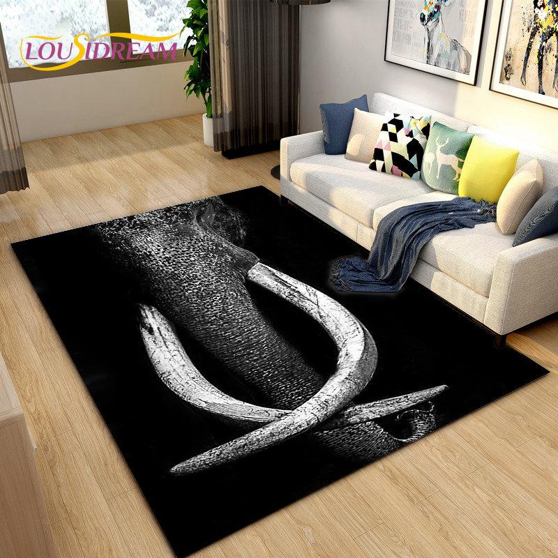 Elephant Ganesha Series  Area Rug Large,Carpet Rug for Living Room Bedroom Sofa Doormat Decoration,kids Play Non-slip Floor Mat