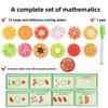 Fruit Educational Kids Fraction Board For Early Childhood Math Building Skills