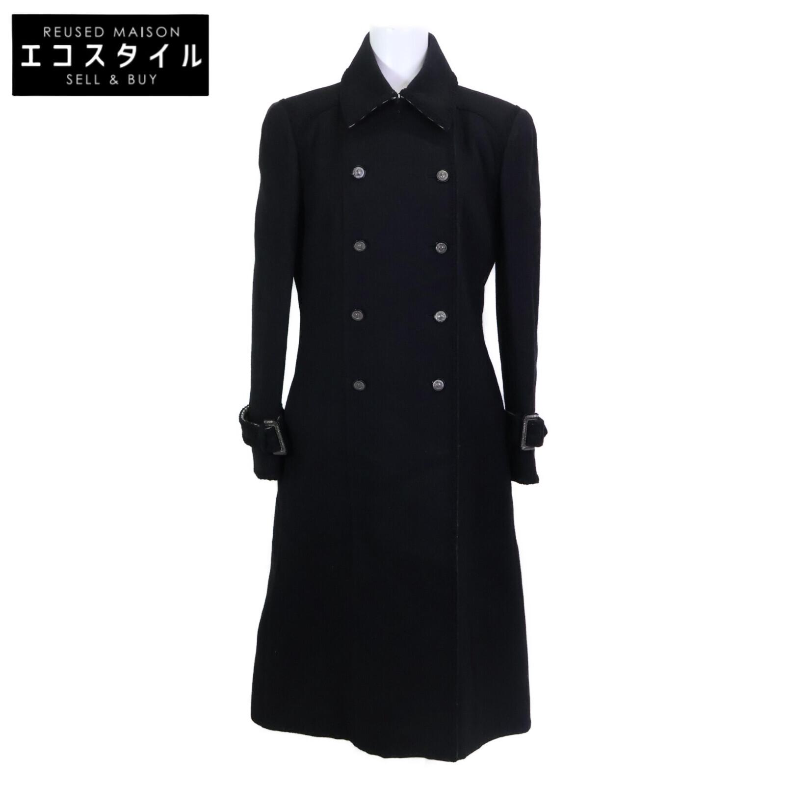 

CHANEL [Good Condition/Domestic Regular] 09A P36329V24217 CC Logos Button Double Breasted Long coat 38 blackUsed