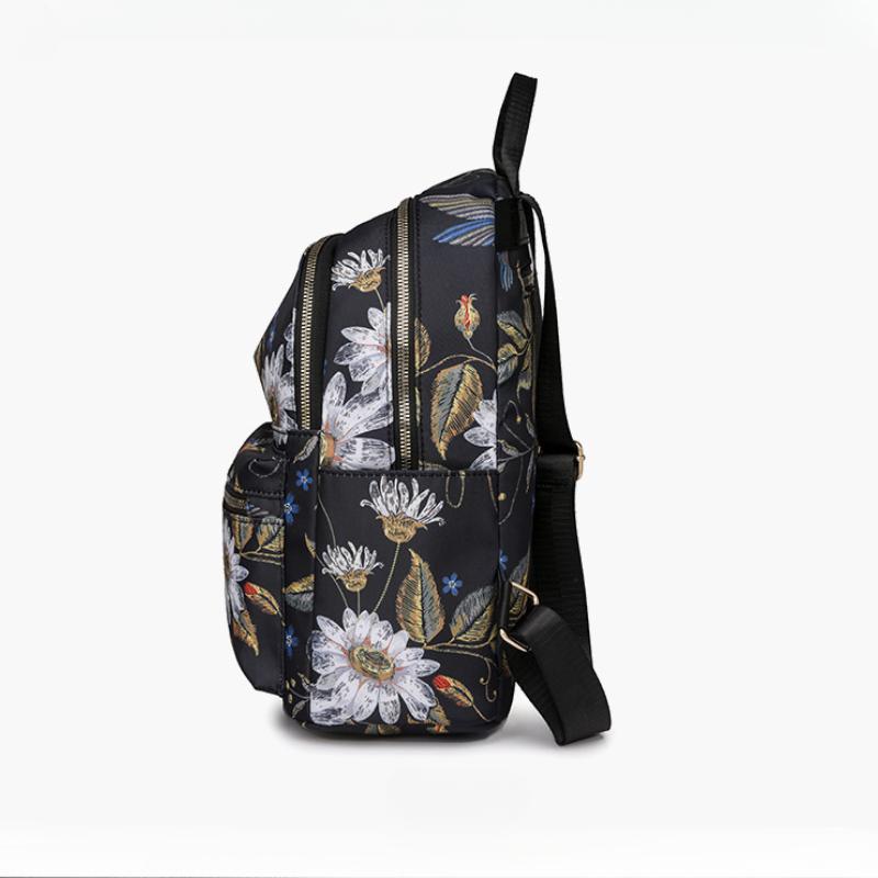 Fashion Sweet Cherry Butterfly Backpack Soft Nylon Fabric Women's Shoulder Bag Cute Versatile Teenager Girl School Bag Leisure Outdoor Travel Rucksack