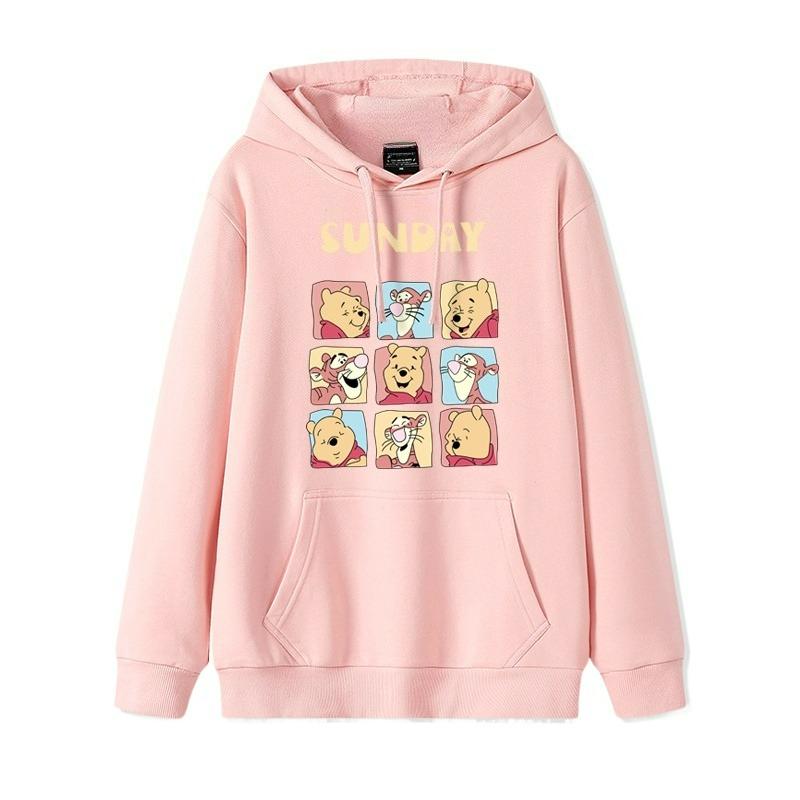Winnie The Pooh Hoodie Pullover Women's Disney Clothes 202 New Winnie The Pooh Autumn and Winter Couples Casual Versatile Coat