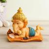 Resin Cute Bal Ganesha Decorative Statue for Home Decor - (Set of 1 Piece, Multicolor)