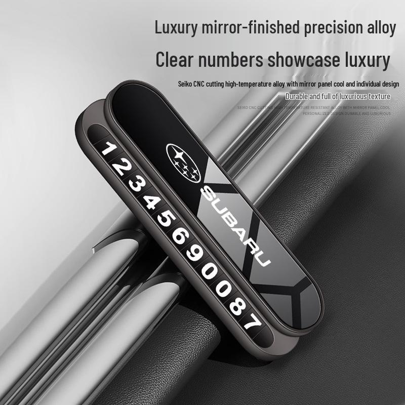 Subaru Parking Phone Card for Forester, XV, Outback, BRZ, Legacy - Car Relocation Plate with Sun Protection