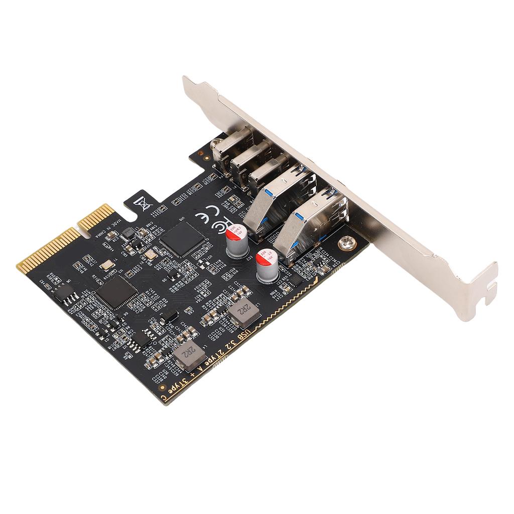5 Ports PCIE USB 3.0 Card 10Gbps PCI Express to USB3.0 Type C Expansion Card for Desktop PC