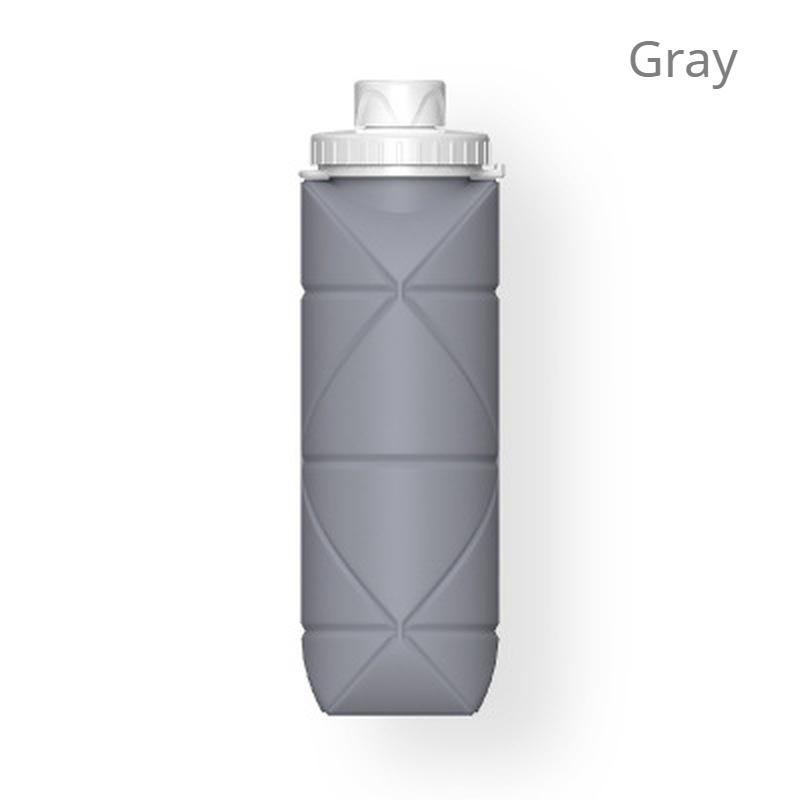 1Pc 600ml Foldable Space-saving Portable Reusable Silicone Sport Water Bottle Bag Bicycle Camping Portable Water Bottles