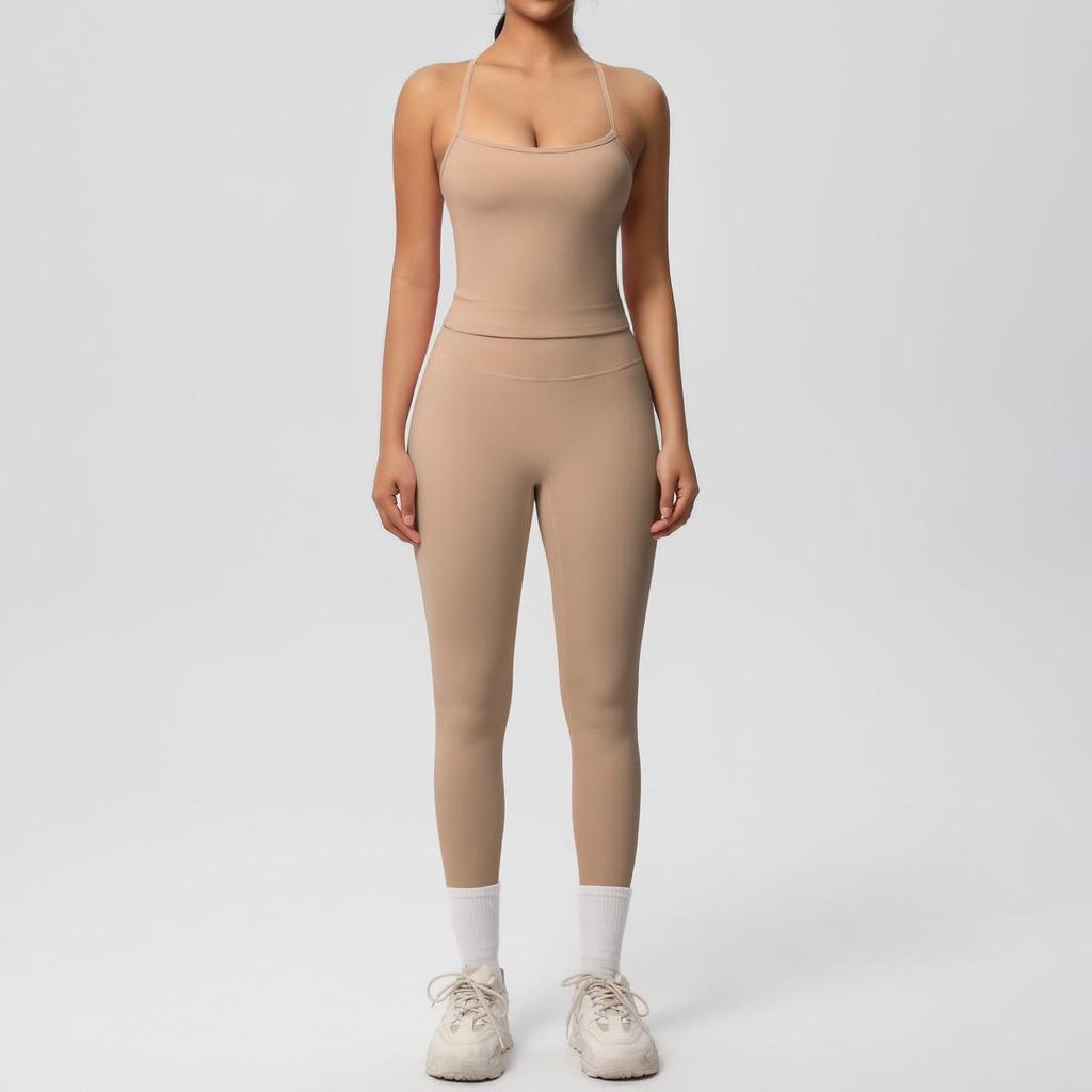 Seamless Nude Double-Sided Brushed Yoga & Running Set
