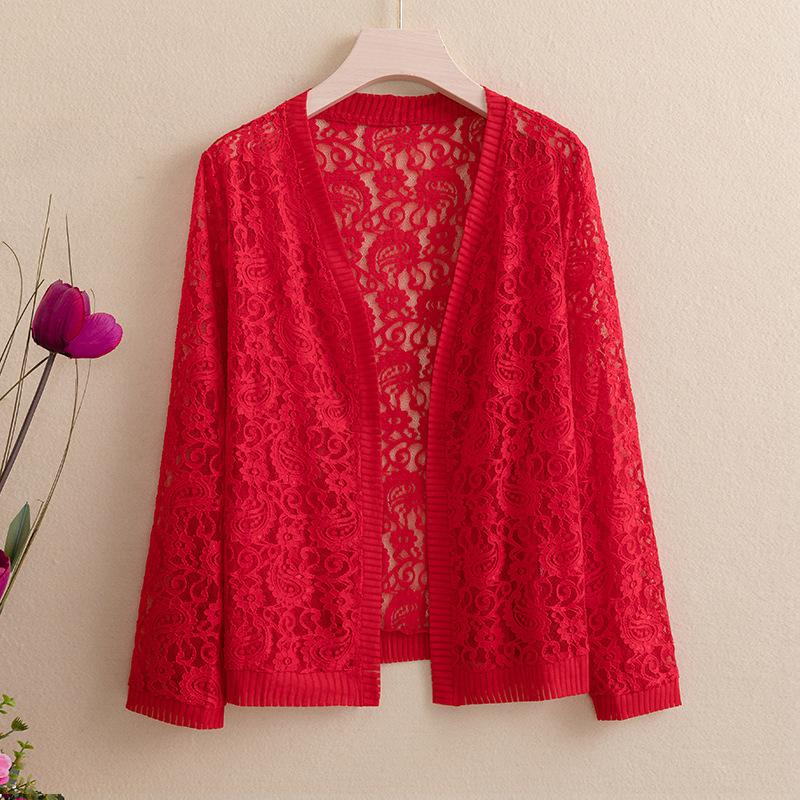 Spring Summer Women Cardigan Long Sleeve Female Cardigans Women Lace Jacket Ladies Shawl Outerwear