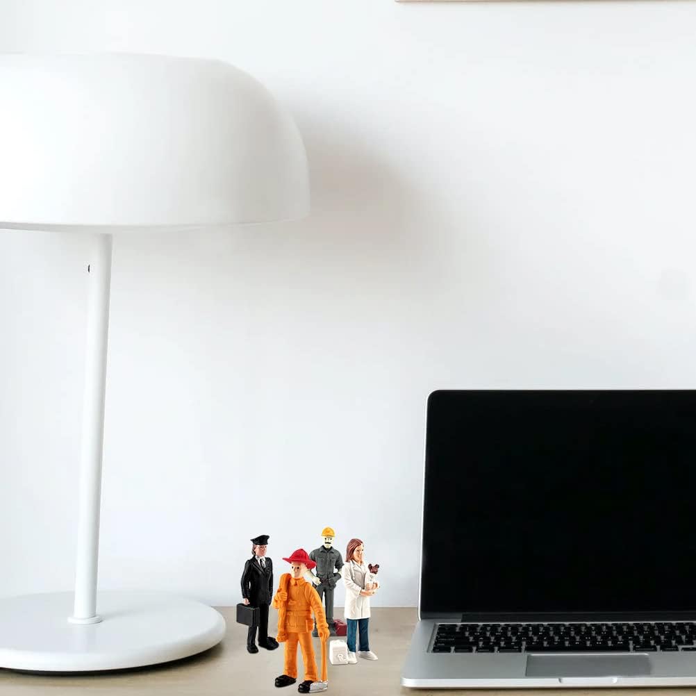 Mini People Figurines Dollhouse Miniature Figures Plastic People Simulated People Figurines Sand Table Figurines Mini Character Models 1set Officer