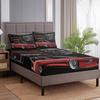 Red Car Pattern 3-Piece Bed Set For Resumption Of Work, With Two Pillowcases, Suitable For Living Room And Bedroom (Fun, Retro)