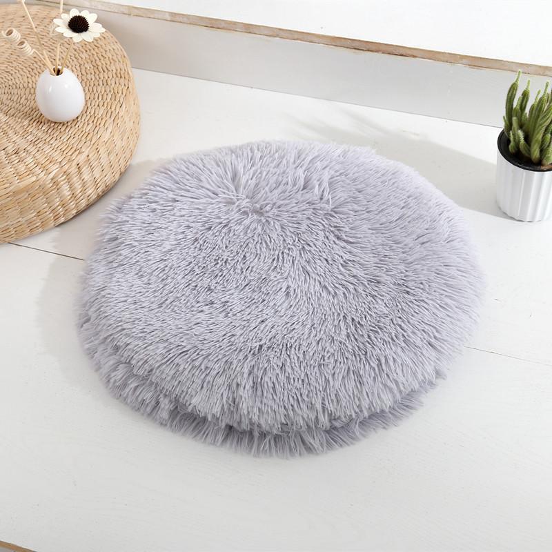 Round Pet Dog Bed Mat Long Plush Soft Fluffy Pet Cushion Cats Bed Blanket Pad For Small Medium Large Dogs Cats Sleeping Supplies
