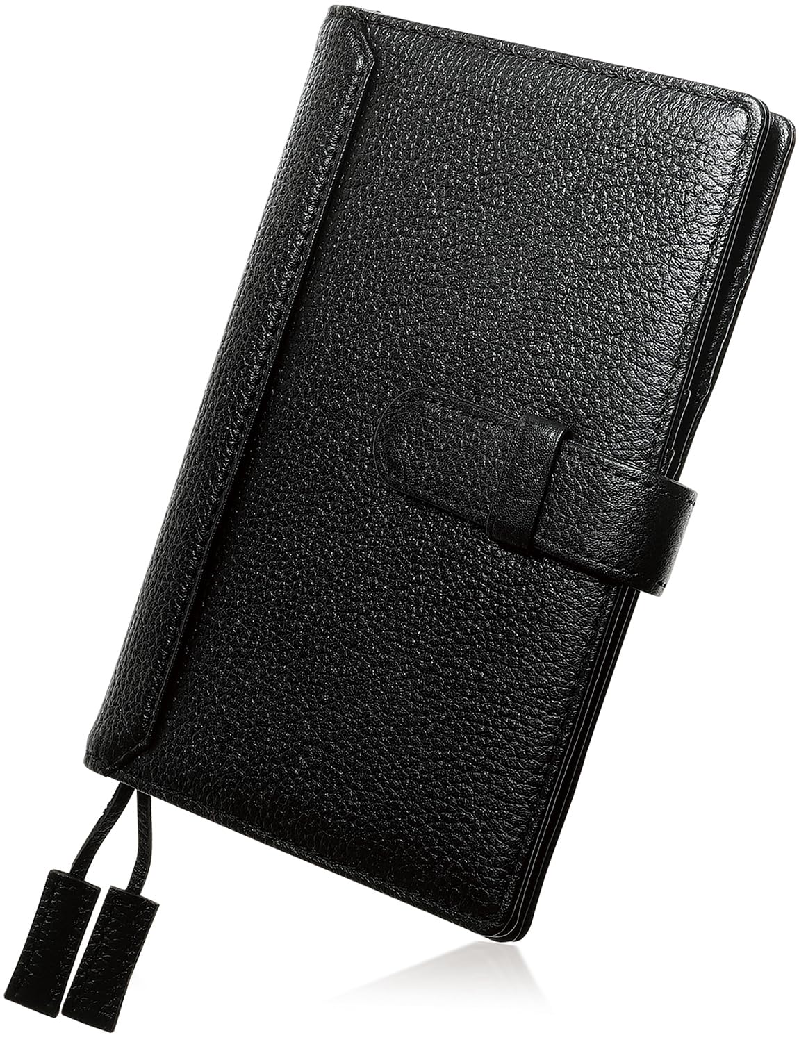

Planner notebook A6 genuine holds 2 pen can store sticky business bookmark included NC5 [BLUE SINCERE] cover, cover, size, leather, books, holder,
