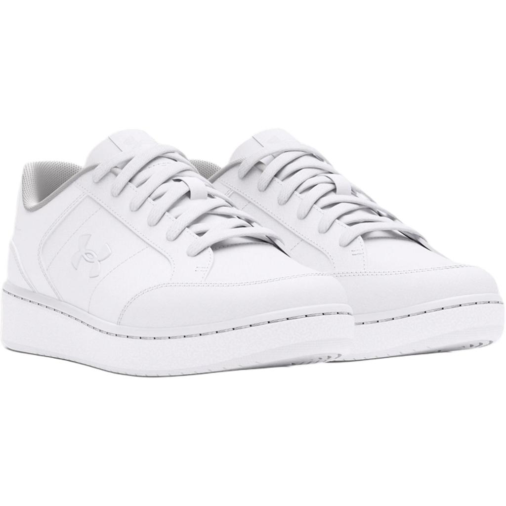 Under Armour Official Leather Low Top Kids' Skateboarding Shoes White Teenagers 3028641-100