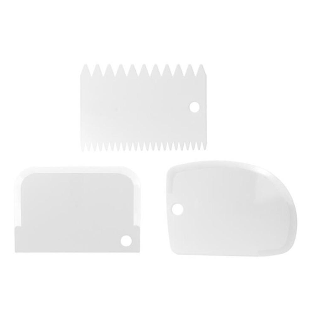 3PCS/Lot Dough Cake Cutter Slicer Spatula for Cake Cream Scraper Pasty Cutters Scraper Irregular Teeth Edge DIY Smoother