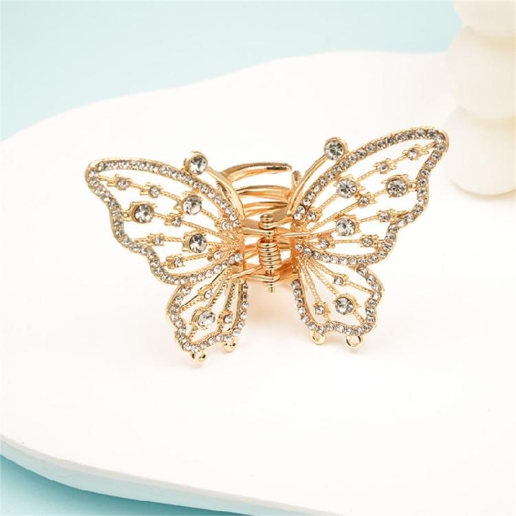 Pinza per Capelli alla Moda per Acconciature a Chignon, Treccine, Design Antiscivolo, Dettaglio Strass, Decorazione per Capelli, Accessorio per Capelli in Metallo