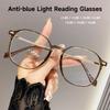 Fashion Blocking Blue Light Reading Glasses Women High Quality Anti-Blue Light Eyeglasses Woman Transparent Readers