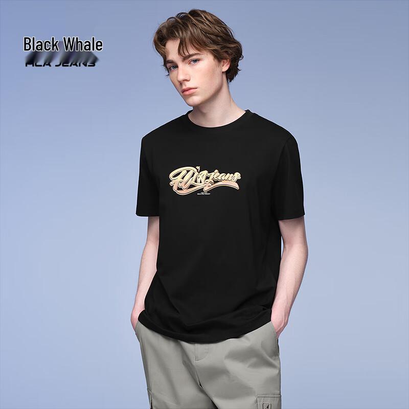 HLA Blackwhale Men s Round Neck Short Sleeve T-Shirt XL