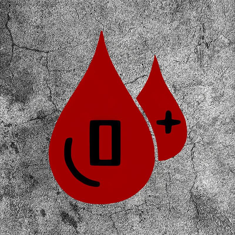 Cool Blood Type Graphic Sticker, Red Blood Drop Waterproof Vinyl Decal, Perfect for Motorcycle Car Helmet Bike Laptop Ornament
