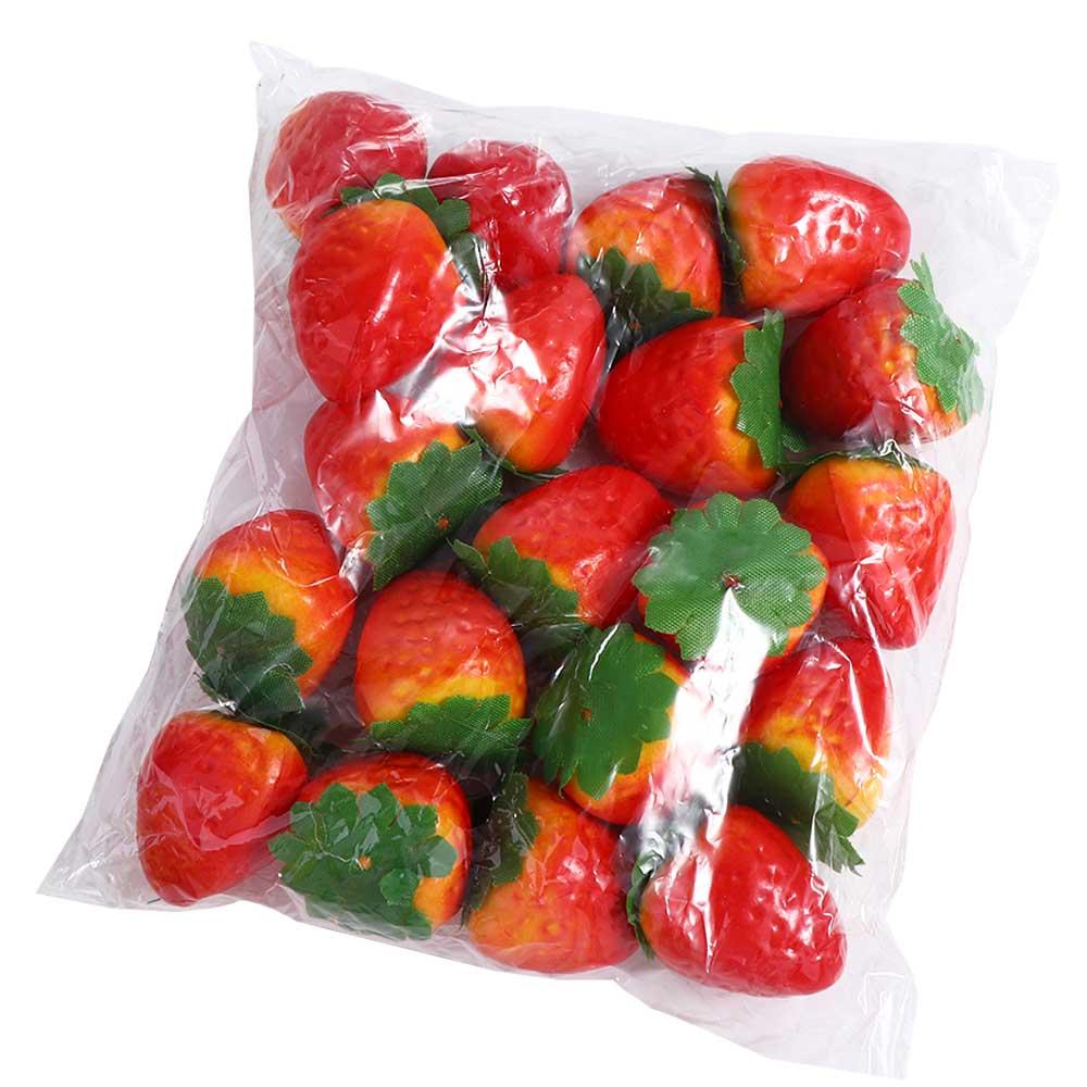 Accessoires de Photographie Artisanale Décoration de Maison Ornement Fraise Simulée Cuisine Fruit Artificiel Mini Faux Fruit