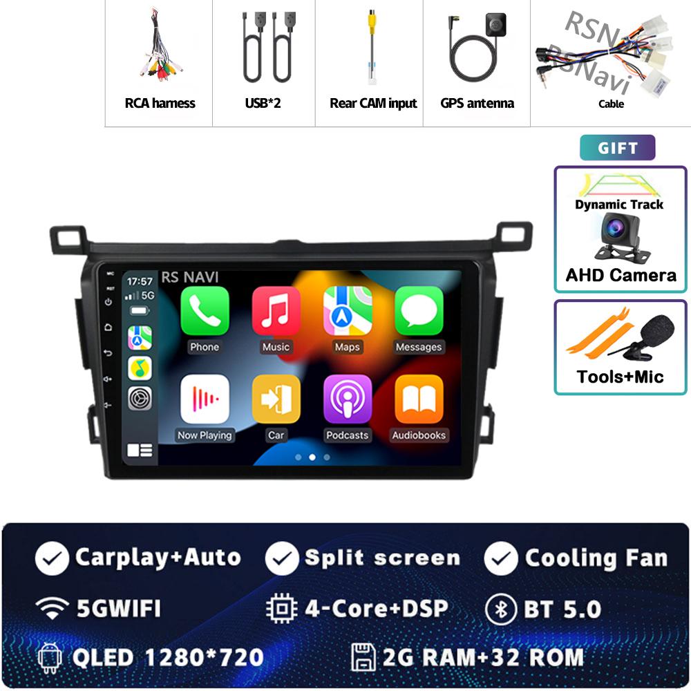 

Android 14 Carplay автомобильное радио для Toyota RAV4 Rav 4 2013 - 2019 мультимедийный видеоплеер навигация GPS стерео 2Din DVD головное устройство