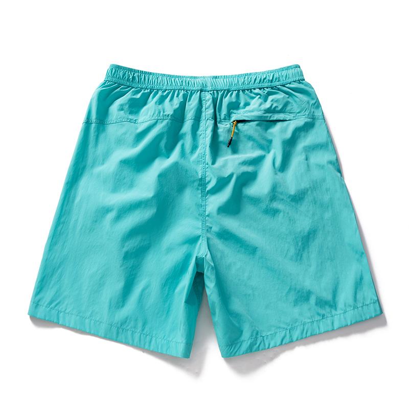 Men's Quick Dry Nylon Athletic Shorts – Elastic Waist Zipper Pocket Shorts for Outdoor Sports & Summer