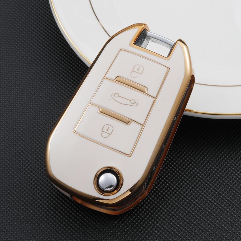 Tpu Flip Folding Key Fob Cover Case For Citroen C3 C4 Berlingo For Peugeot 208 2008 301 308 3008 Rcz 508 408 2008 307