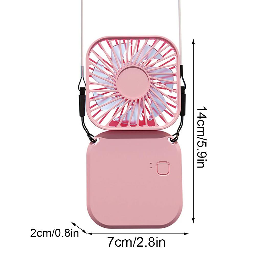 Mini Hanging Neck Fan Portable Folding USB Rechargeable Mute Fan Multi Function Handheld Desktop Fan with Power Bank