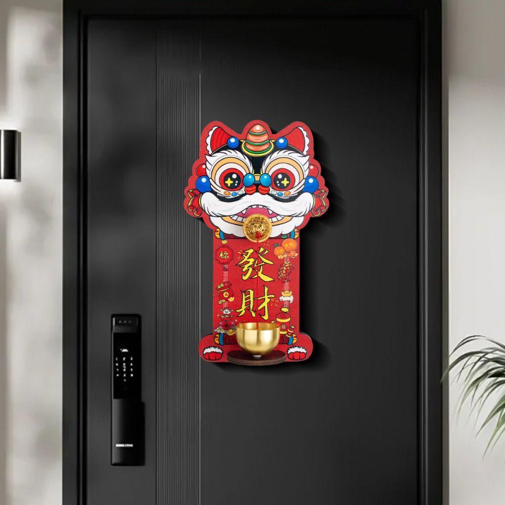 Magnetische Saugkraft Cartoon Löwe Türklingel Dopamin Chinesisches Neujahrsornament Festivalfeier