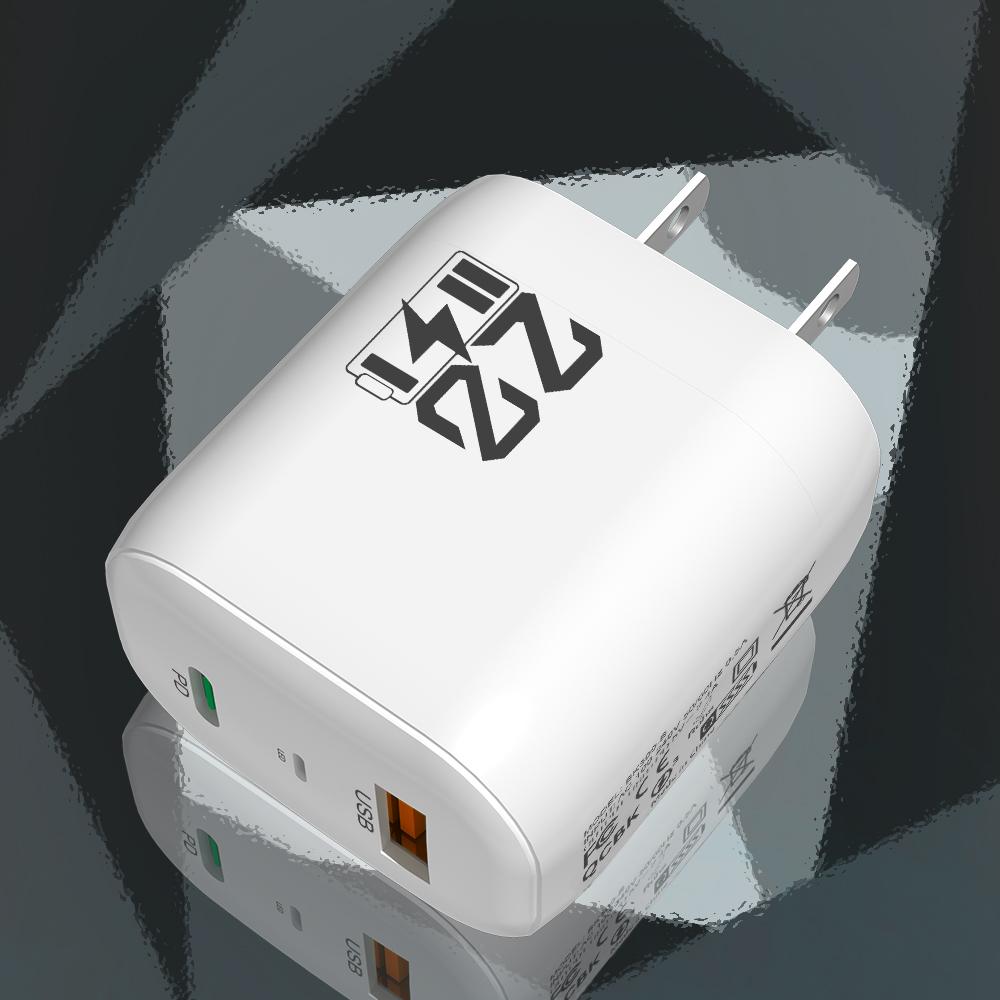 

2 порта PD USB зарядное устройство быстрая зарядка 3.0 дорожное зарядное устройство для iPhone Samsung Xiaomi быстрая зарядка тип C мобильный телефон адаптер White US