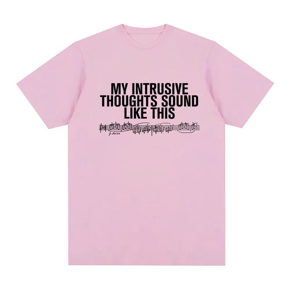 Hot Sale Intrusive Thoughts Baby Tee 2026 New Style Rosalia Y2k Hip Hop High Quality Tshirt Hip Hop Streetwear Oversized Tshirt