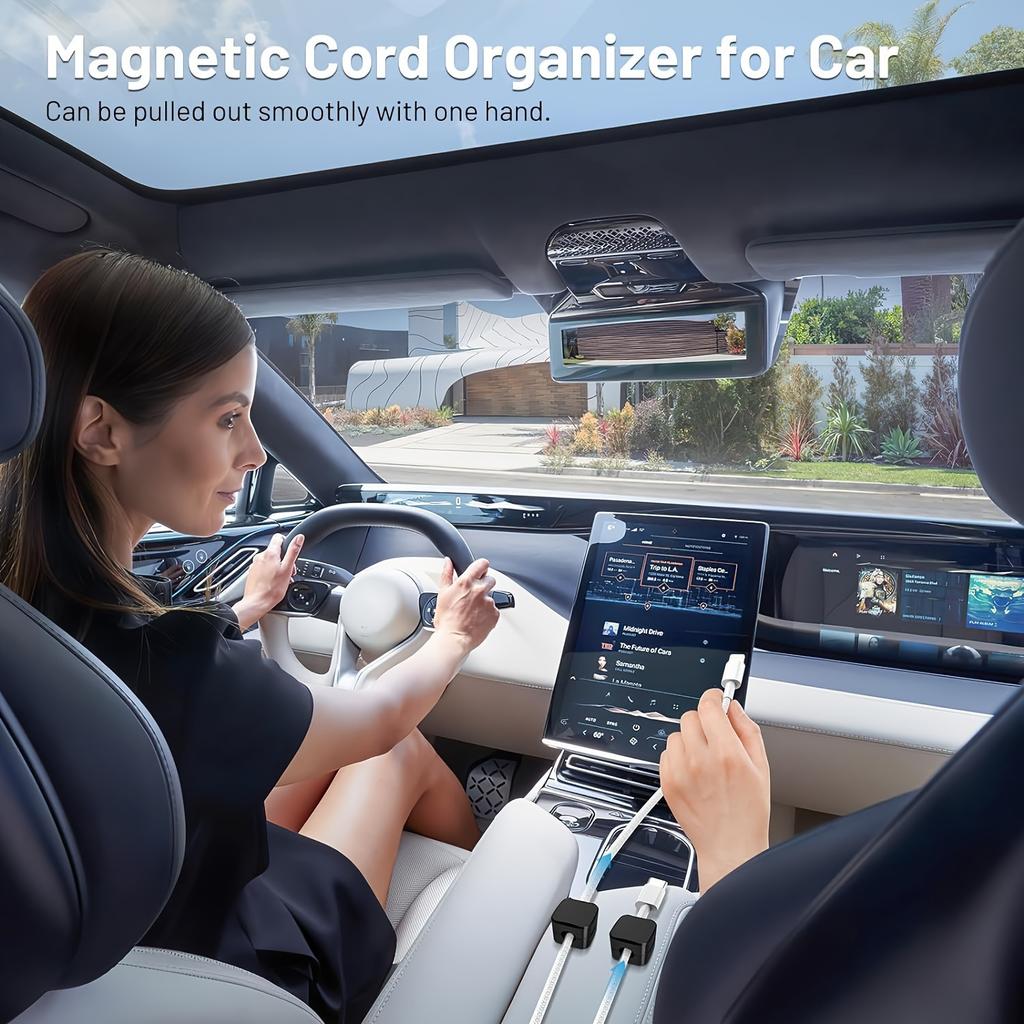 12pcs Magnetic Cable ClipsCord Holder, Under Desk Cable Management, Adhesive Wire Holder Keeper Organizer For Home Office Desk