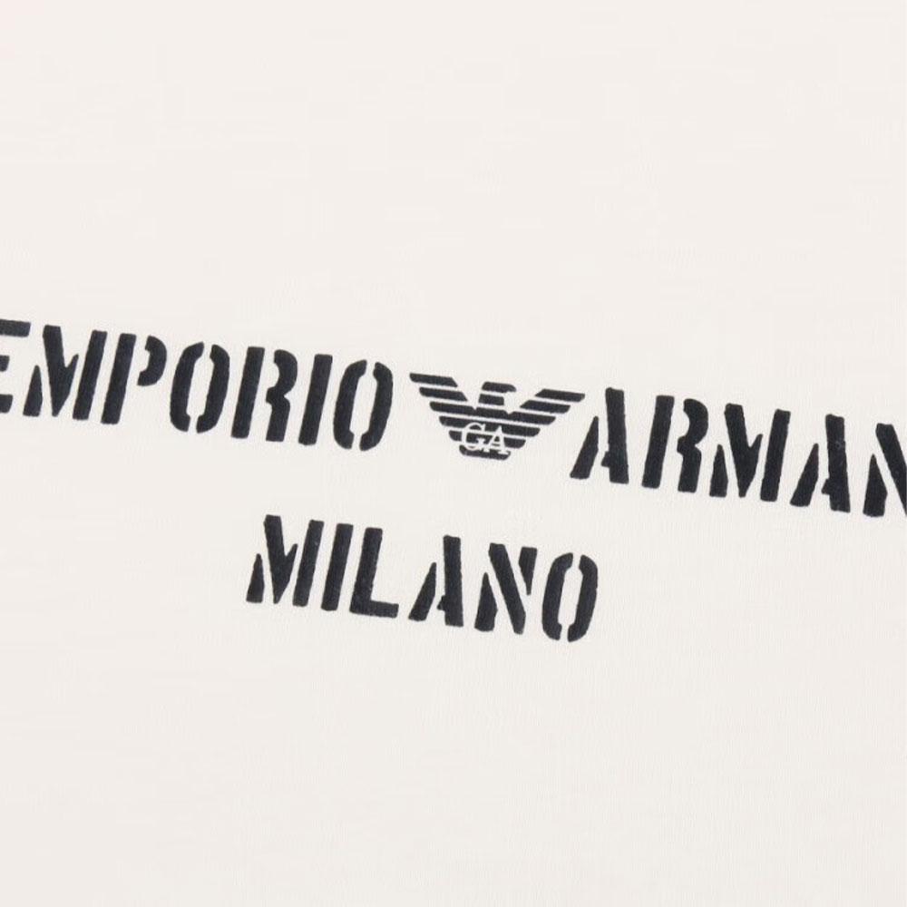 Emporio Armani Ss22 Logo Minimalist Cotton Short Sleeve T-Shirt Men Tops Beige 3L1TFR-1JPZZ-0128