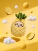Self-Deprecating Bear Bubu Plush with Cute Fruit Outfit and Pendant