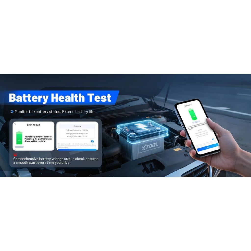 XTOOL Advancer AD20Pro All System Diagnostic Tool OBD2 Bluetooth Scanner Oil Reset Battery Test Driving Record Free Update